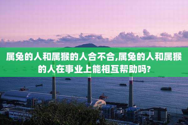 属兔的人和属猴的人合不合,属兔的人和属猴的人在事业上能相互帮助吗?