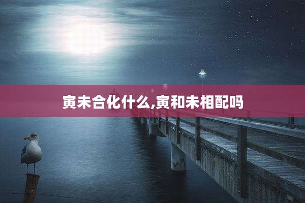 寅未合化什么,寅和未相配吗