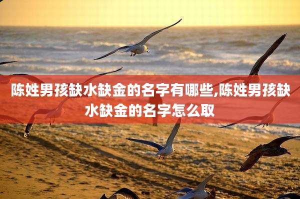 陈姓男孩缺水缺金的名字有哪些,陈姓男孩缺水缺金的名字怎么取
