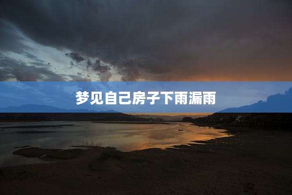 梦见自己房子下雨漏雨