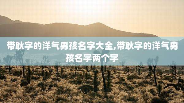 带耿字的洋气男孩名字大全,带耿字的洋气男孩名字两个字
