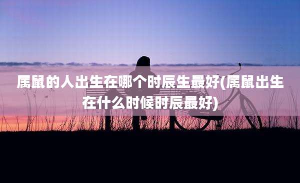 属鼠的人出生在哪个时辰生最好(属鼠出生在什么时候时辰最好)