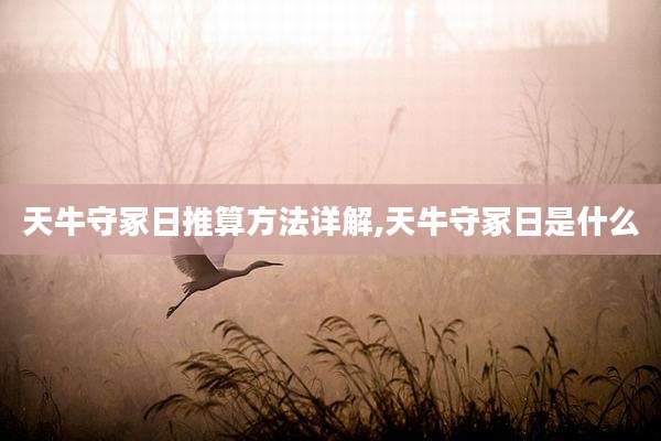 天牛守冢日推算方法详解,天牛守冢日是什么
