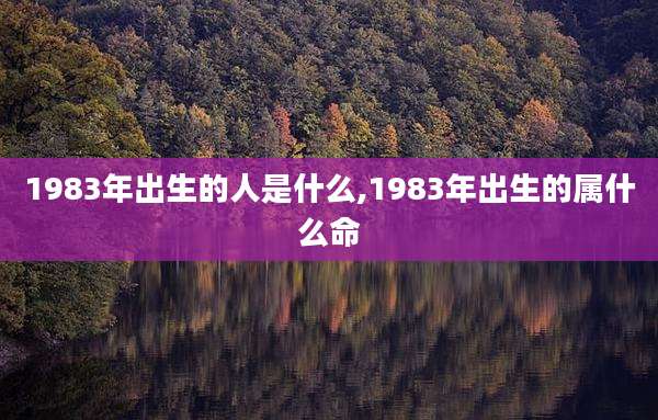 1983年出生的人是什么,1983年出生的属什么命