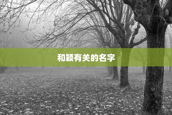 和颖有关的名字