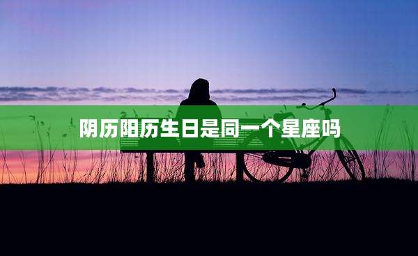 阴历阳历生日是同一个星座吗
