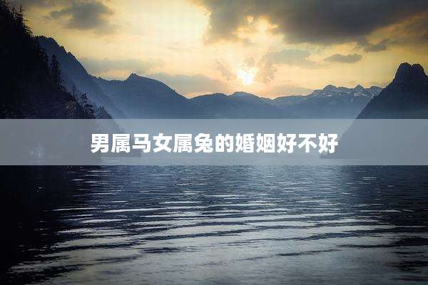 男属马女属兔的婚姻好不好