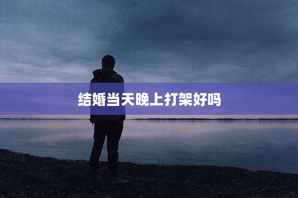 结婚当天晚上打架好吗