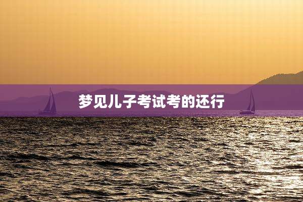 梦见儿子考试考的还行