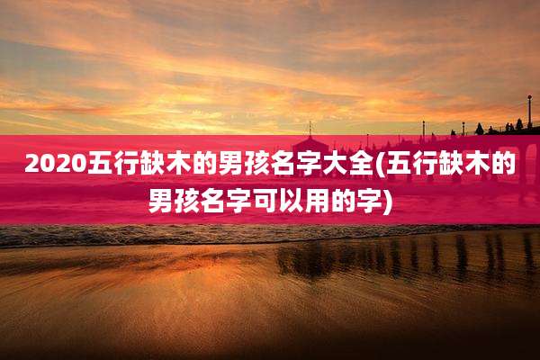 2020五行缺木的男孩名字大全(五行缺木的男孩名字可以用的字)