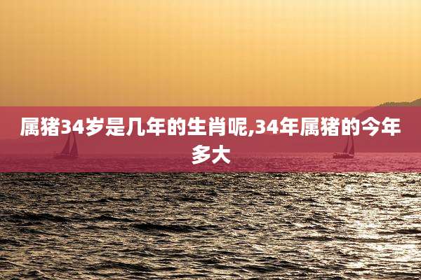 属猪34岁是几年的生肖呢,34年属猪的今年多大