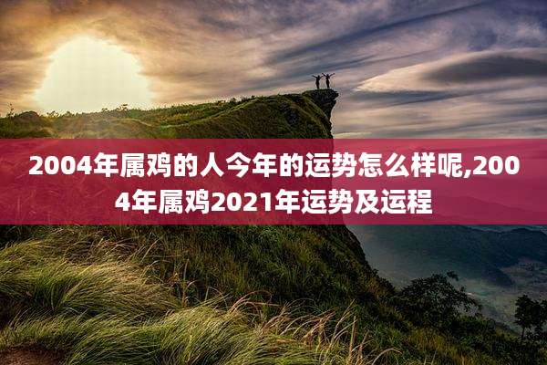 2004年属鸡的人今年的运势怎么样呢,2004年属鸡2021年运势及运程