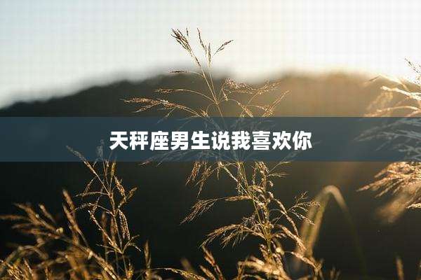 天秤座男生说我喜欢你