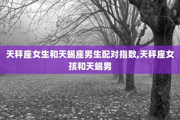天秤座女生和天蝎座男生配对指数,天秤座女孩和天蝎男