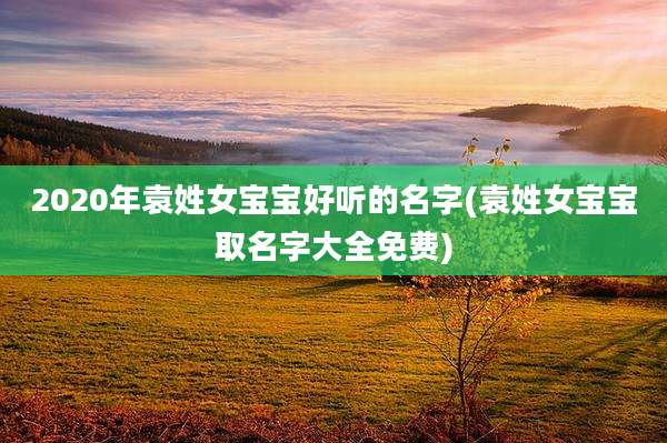 2020年袁姓女宝宝好听的名字(袁姓女宝宝取名字大全免费)