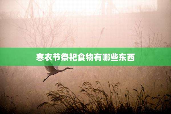 寒衣节祭祀食物有哪些东西