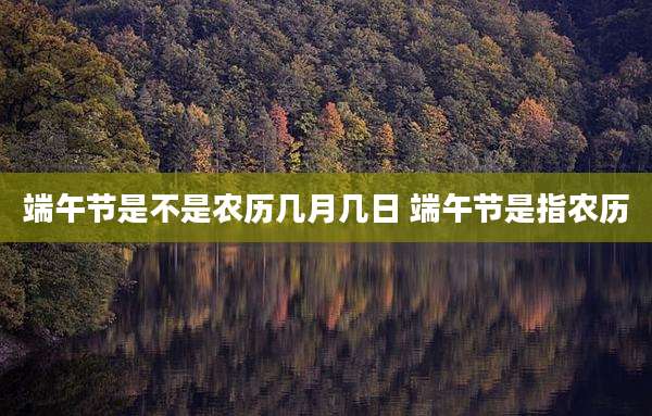 端午节是不是农历几月几日 端午节是指农历
