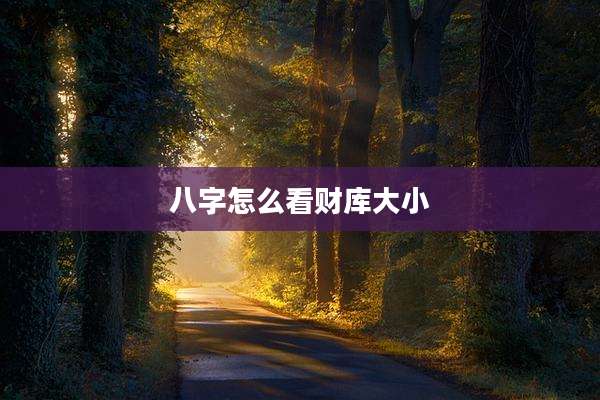 八字怎么看财库大小