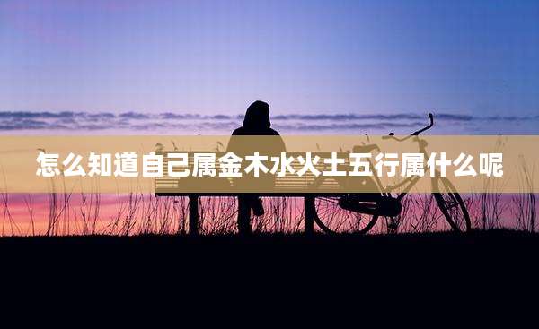 怎么知道自己属金木水火土五行属什么呢