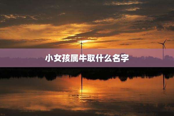 小女孩属牛取什么名字