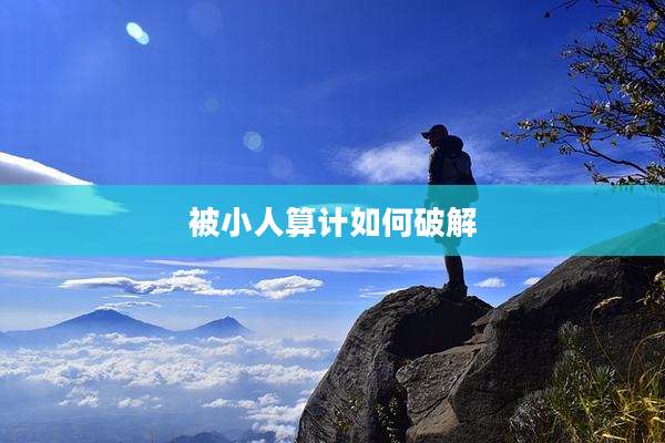 被小人算计如何破解
