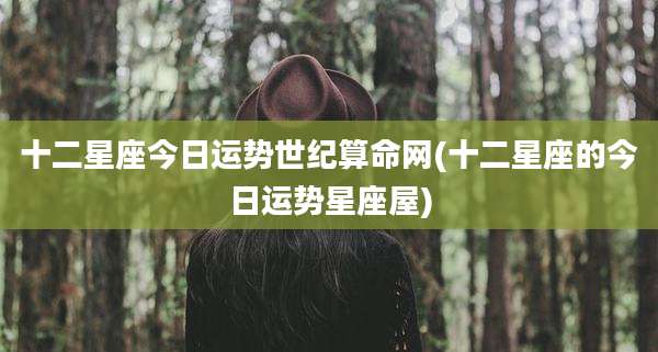 十二星座今日运势世纪算命网(十二星座的今日运势星座屋)