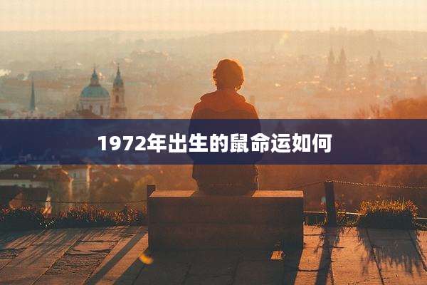 1972年出生的鼠命运如何