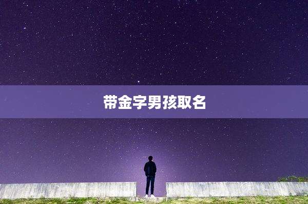 带金字男孩取名
