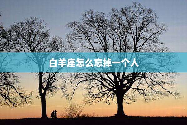 白羊座怎么忘掉一个人