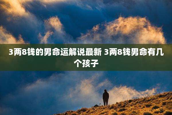 3两8钱的男命运解说最新 3两8钱男命有几个孩子