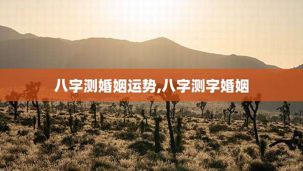 八字测婚姻运势,八字测字婚姻