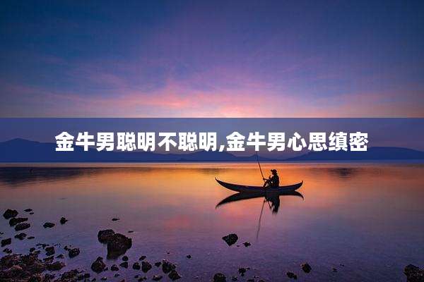 金牛男聪明不聪明,金牛男心思缜密