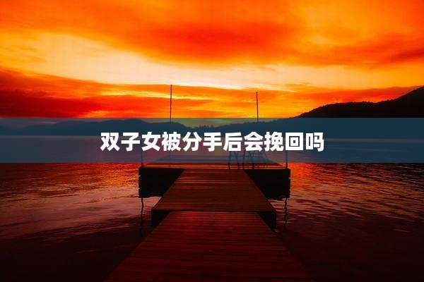 双子女被分手后会挽回吗