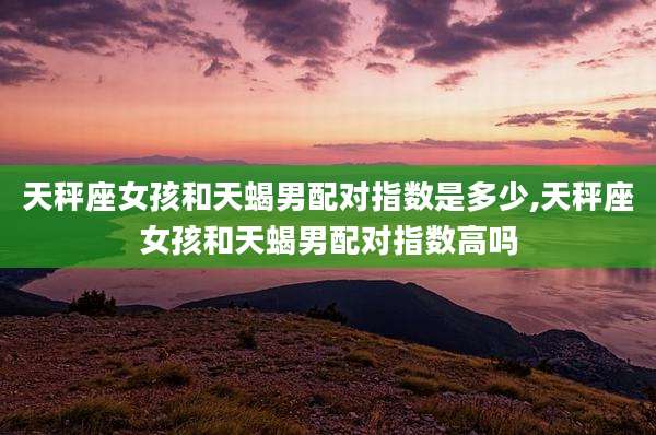 天秤座女孩和天蝎男配对指数是多少,天秤座女孩和天蝎男配对指数高吗