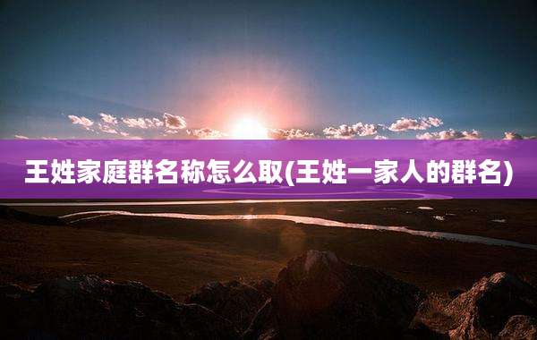王姓家庭群名称怎么取(王姓一家人的群名)