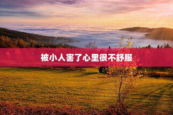 被小人害了心里很不舒服