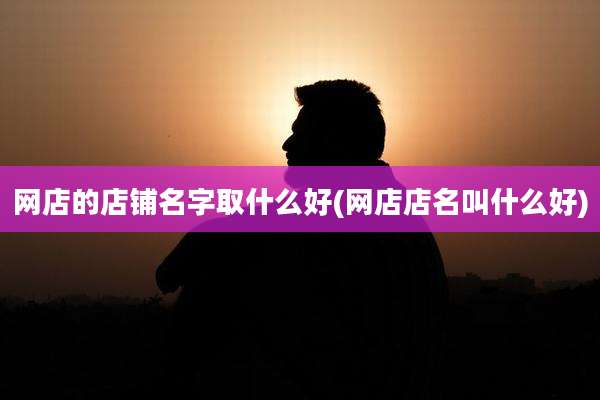 网店的店铺名字取什么好(网店店名叫什么好)