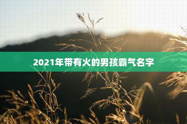 2021年带有火的男孩霸气名字