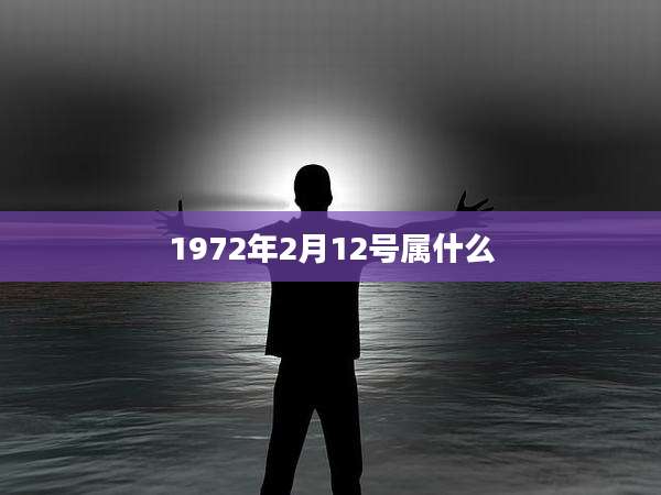 1972年2月12号属什么