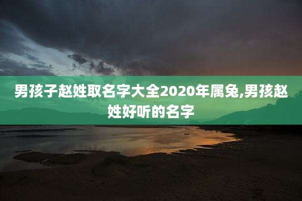 男孩子赵姓取名字大全2020年属兔,男孩赵姓好听的名字