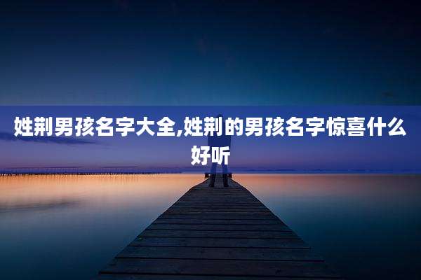 姓荆男孩名字大全,姓荆的男孩名字惊喜什么好听