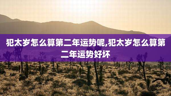 犯太岁怎么算第二年运势呢,犯太岁怎么算第二年运势好坏