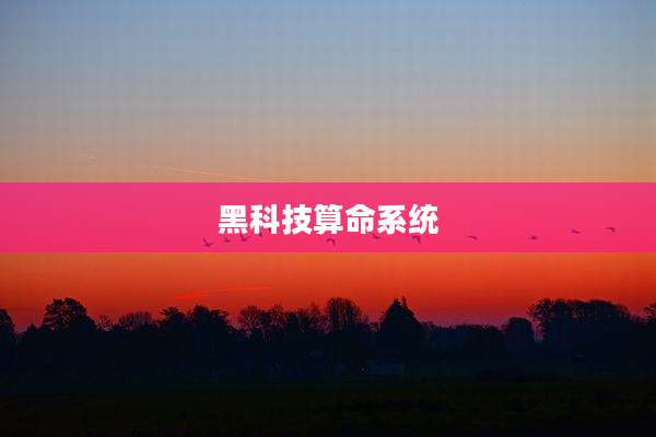 黑科技算命系统
