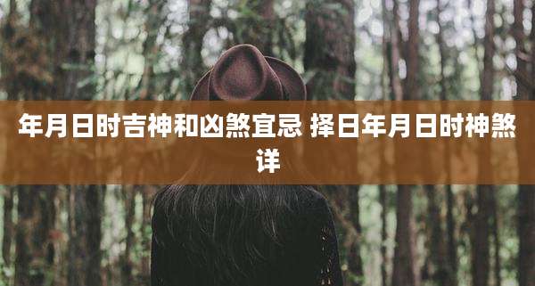 年月日时吉神和凶煞宜忌 择日年月日时神煞详