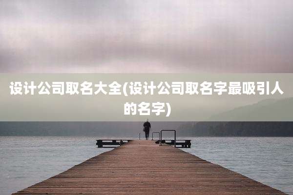 设计公司取名大全(设计公司取名字最吸引人的名字)