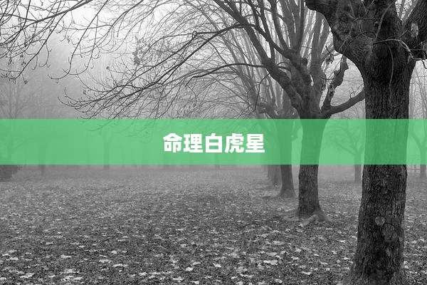 命理白虎星
