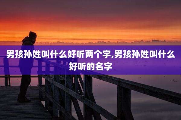 男孩孙姓叫什么好听两个字,男孩孙姓叫什么好听的名字