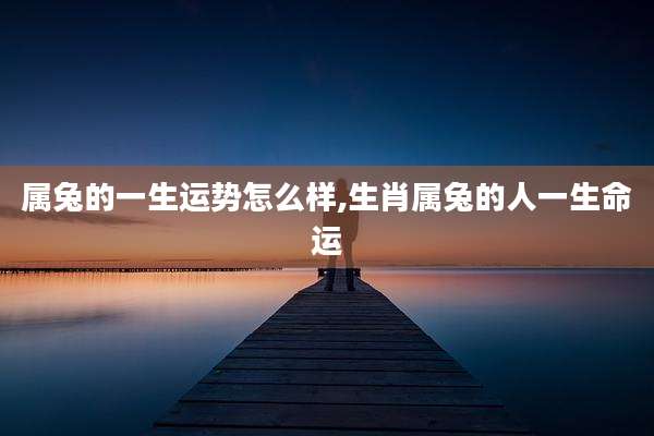 属兔的一生运势怎么样,生肖属兔的人一生命运