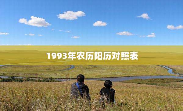 1993年农历阳历对照表