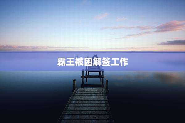 霸王被困解签工作